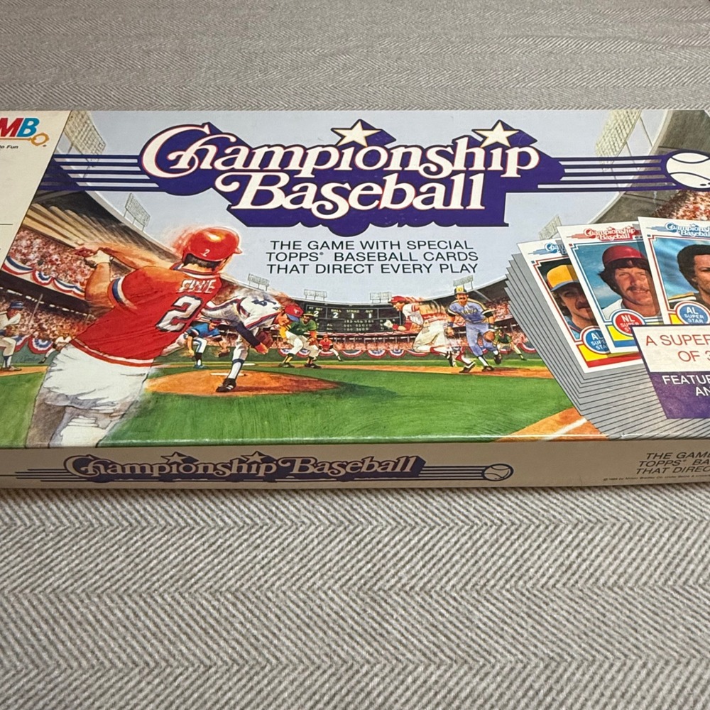 Vintage 1984 Milton Bradley Championship Baseball Board Game Topps Cards 4403